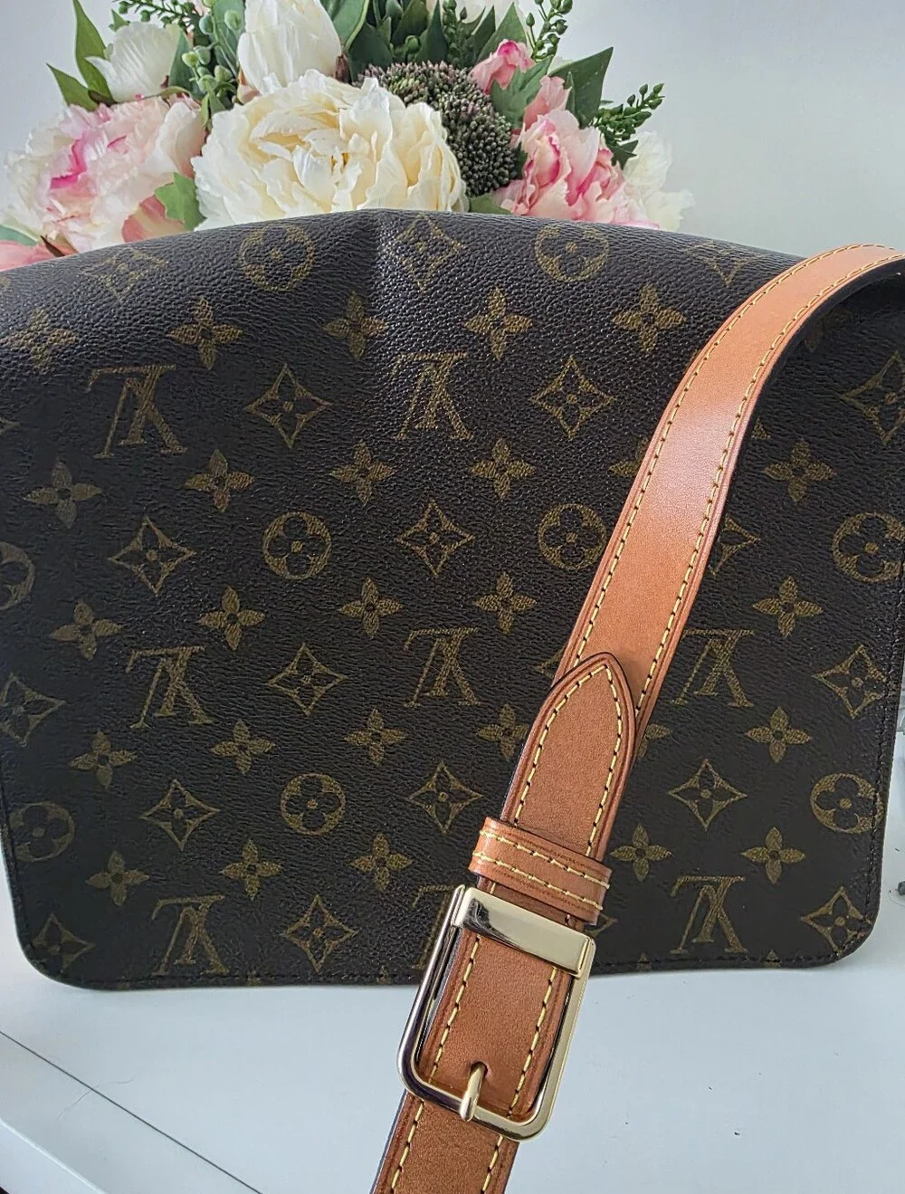 Louis Vuitton Monogram Crossbody in Brown and Tan